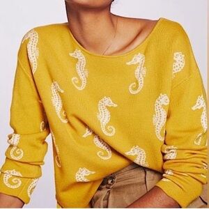 Seahorse Mustard Sweater